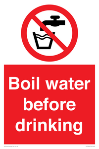 Boil water before drinking